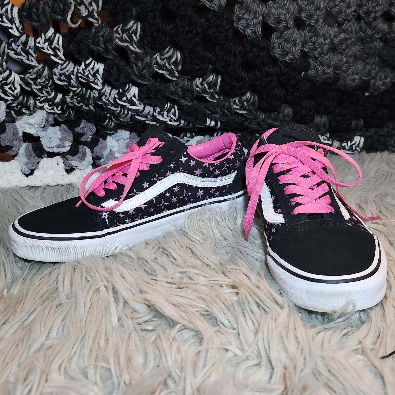 Vans lowtop laced shoes. Women s 7.5. Lightly worn