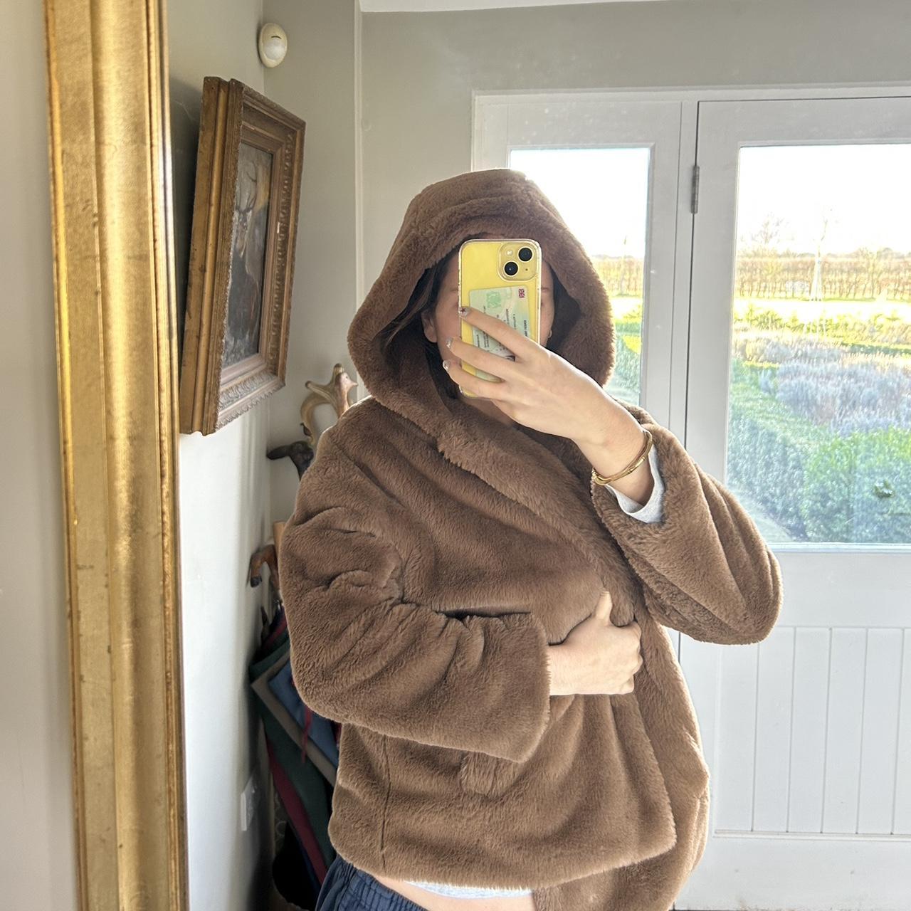 HOT Brown Fur Zara Fur Coat Women Brown Fur Fur Jacket