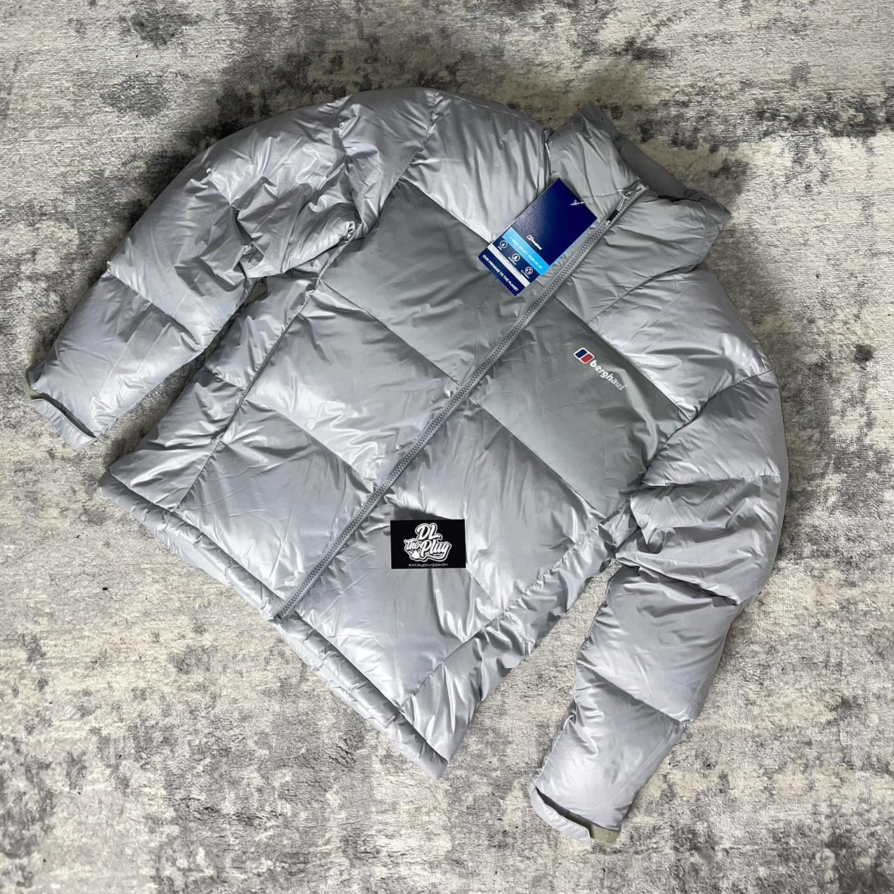 Berghaus Men's Grey and Silver Jacket | Depop