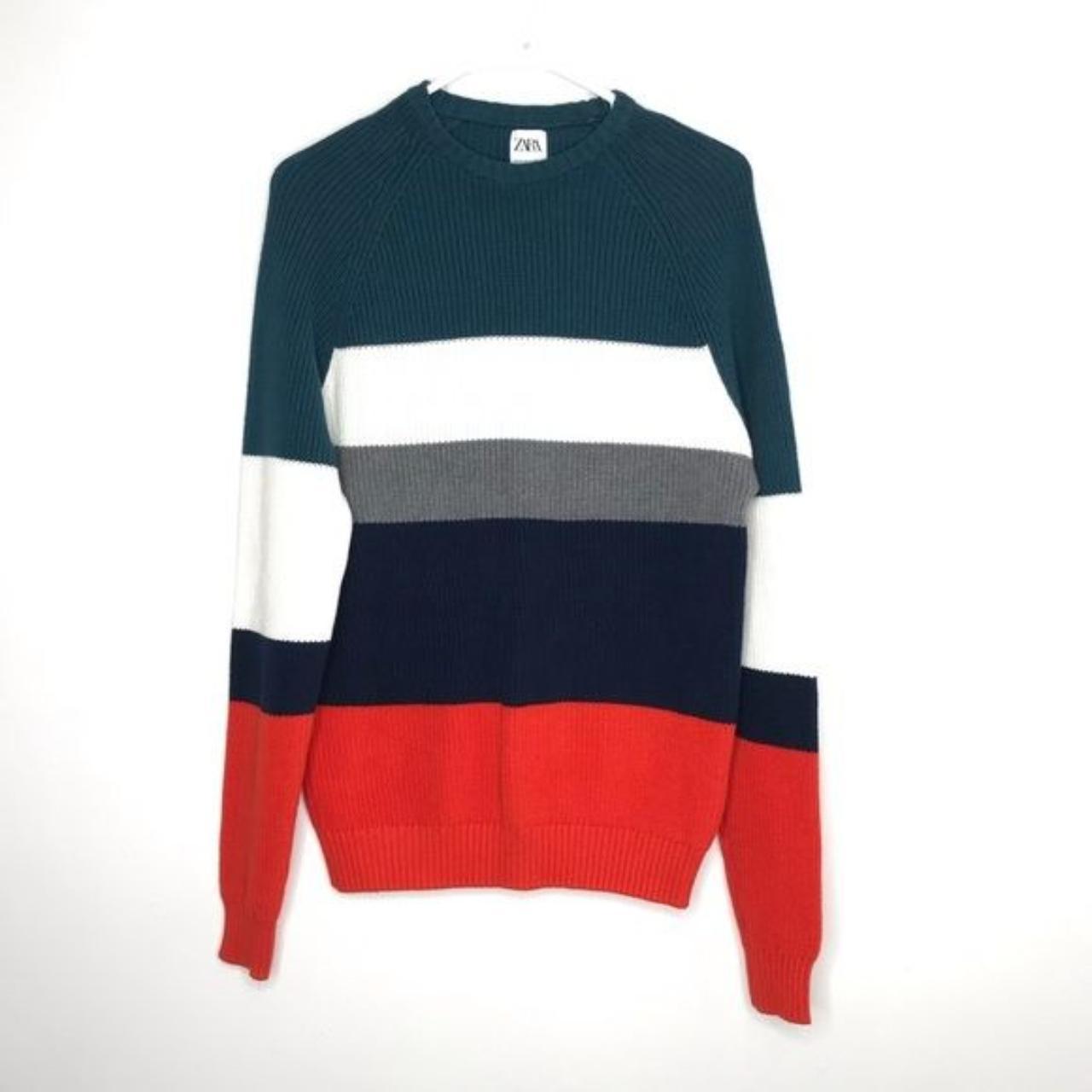 Zara colour cheap block jumper