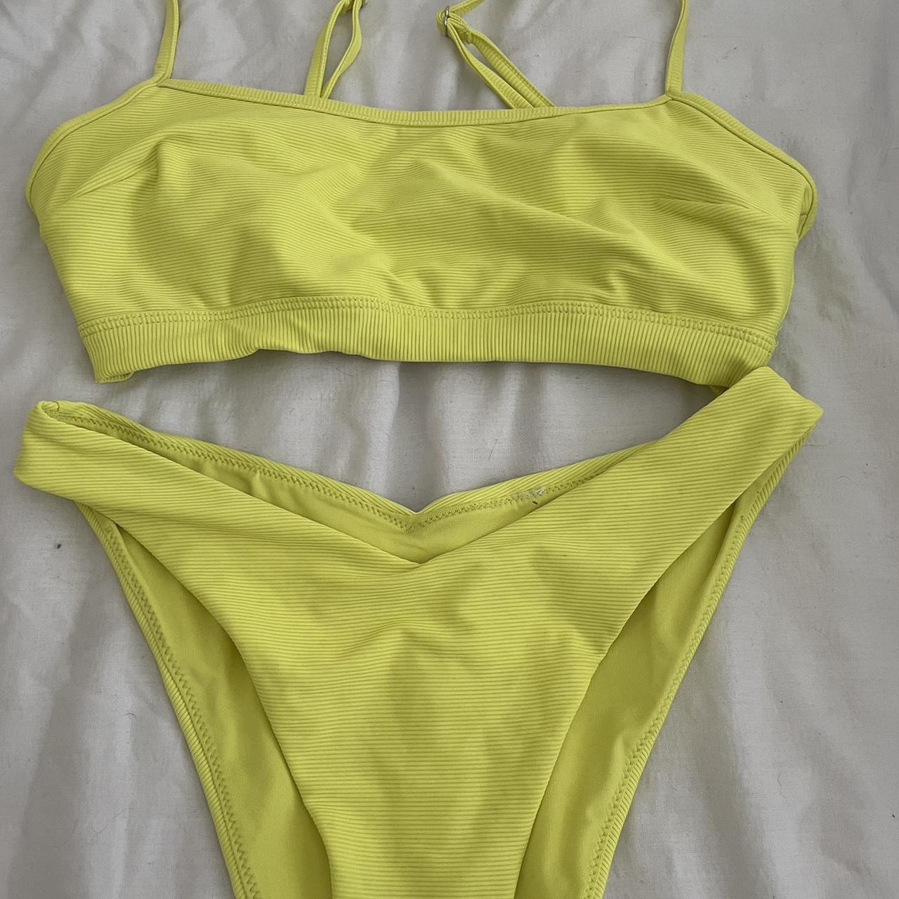 Handm Bright Yellow Bikini Only Tried On Basically Depop 