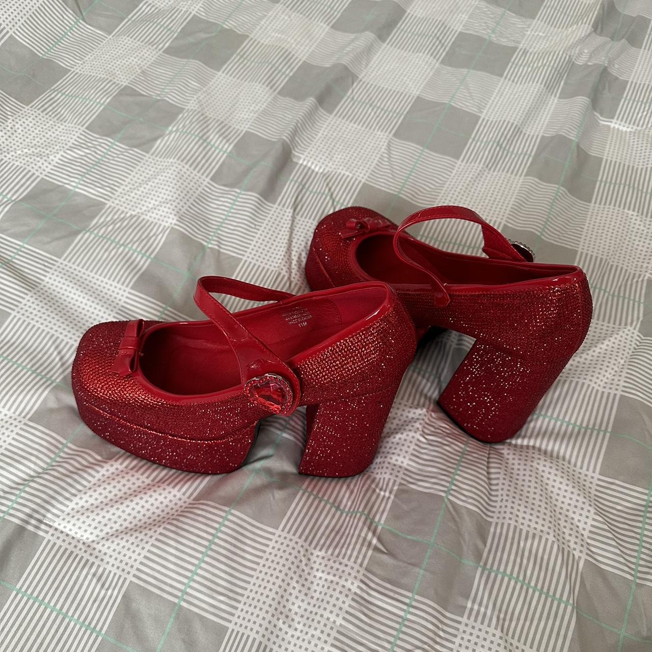 sparkly platform heels