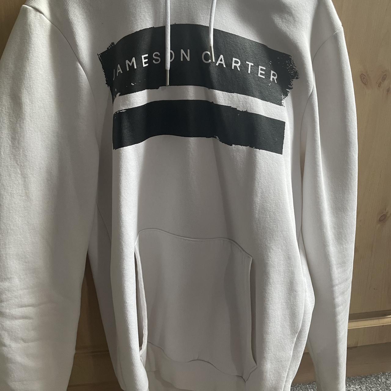 white James Carter hoodie good condition size small