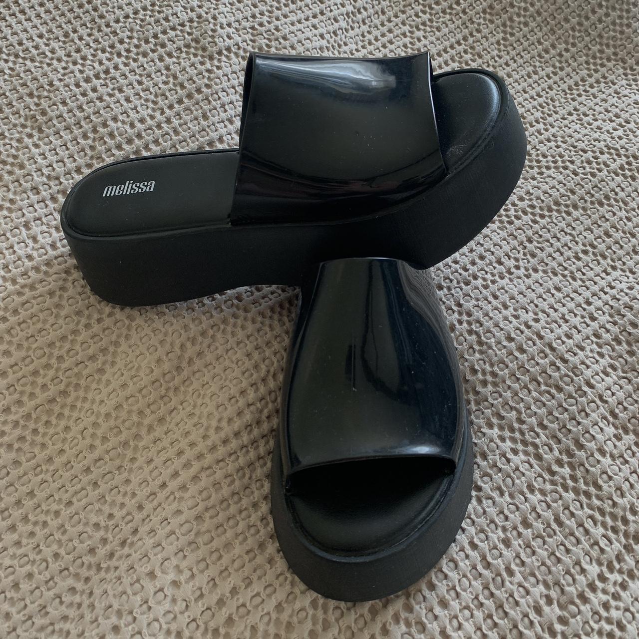 Melissa black heeled mules 🖤🥀 Like new Size UK 6... - Depop