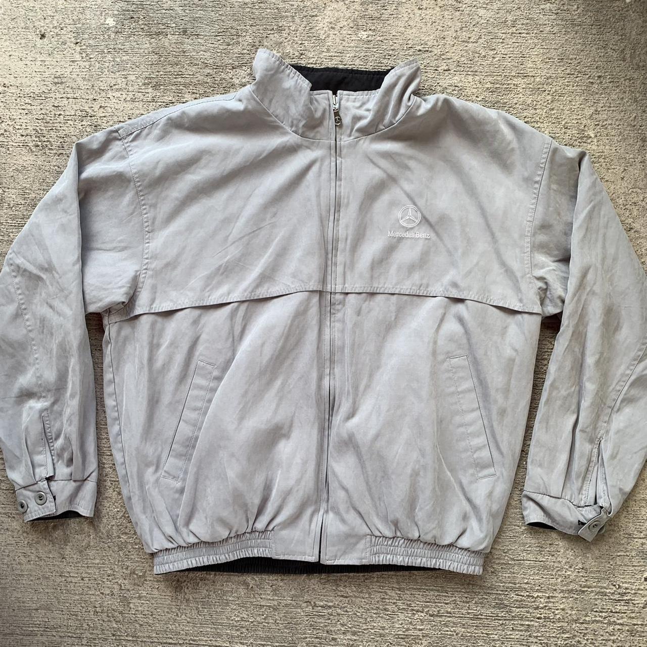 American Vintage Men's Black and Grey Jacket | Depop