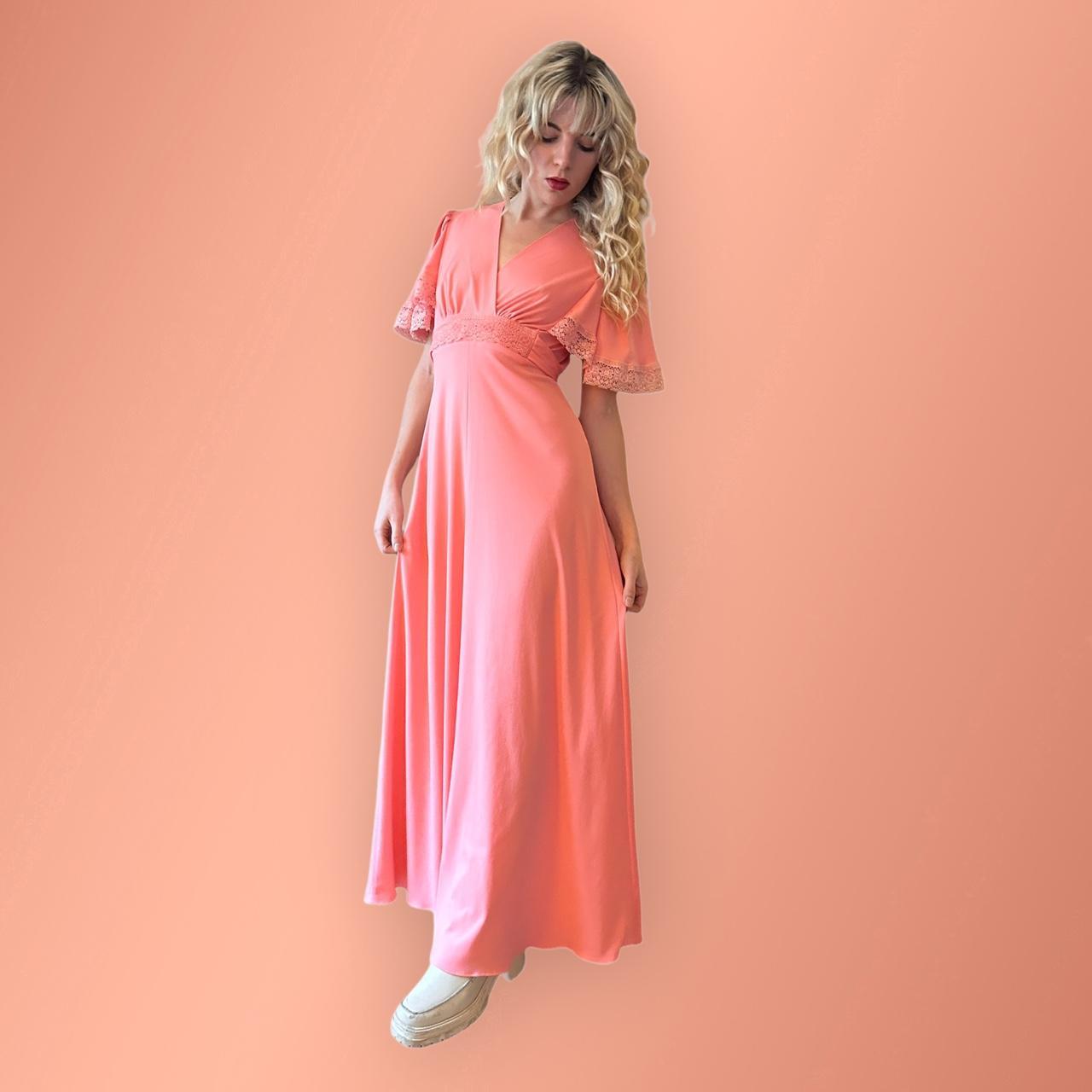 1960s Prairie Bohemian Maxi Dress - Main Image