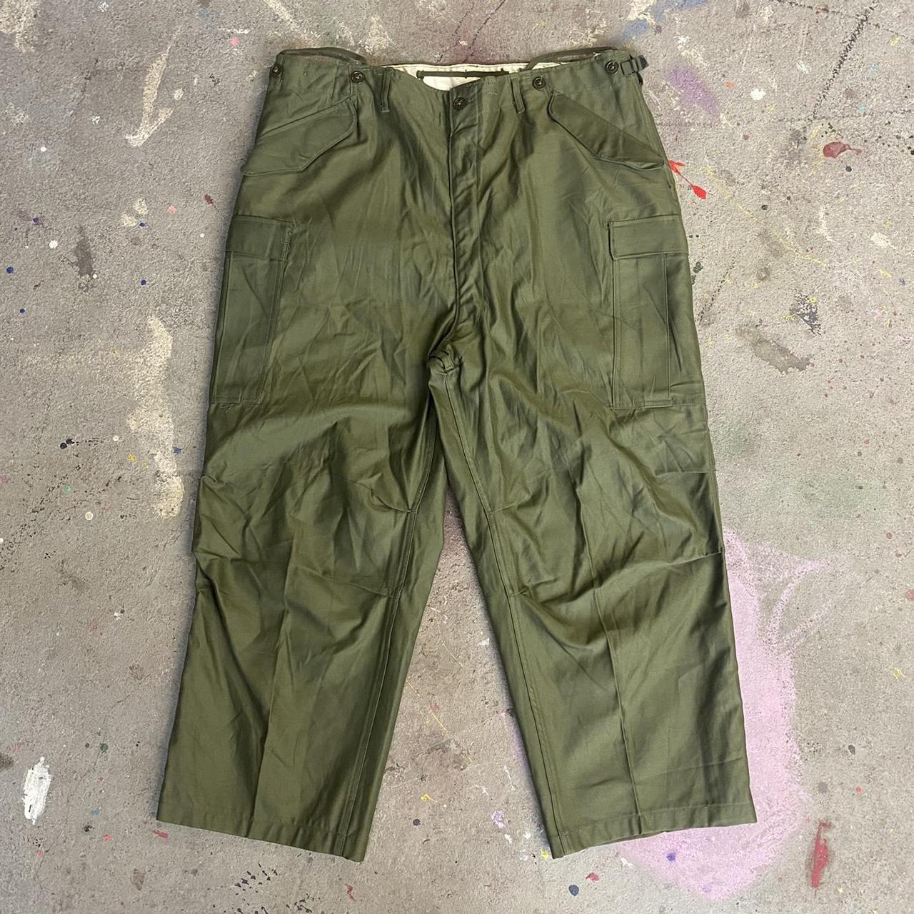 Vintage 1950s M51 us military cargo pants. In... - Depop