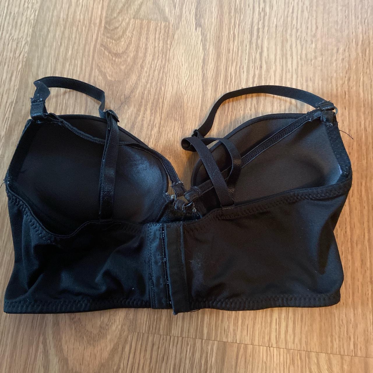 black caged bra size 34a has cage above breasts... - Depop