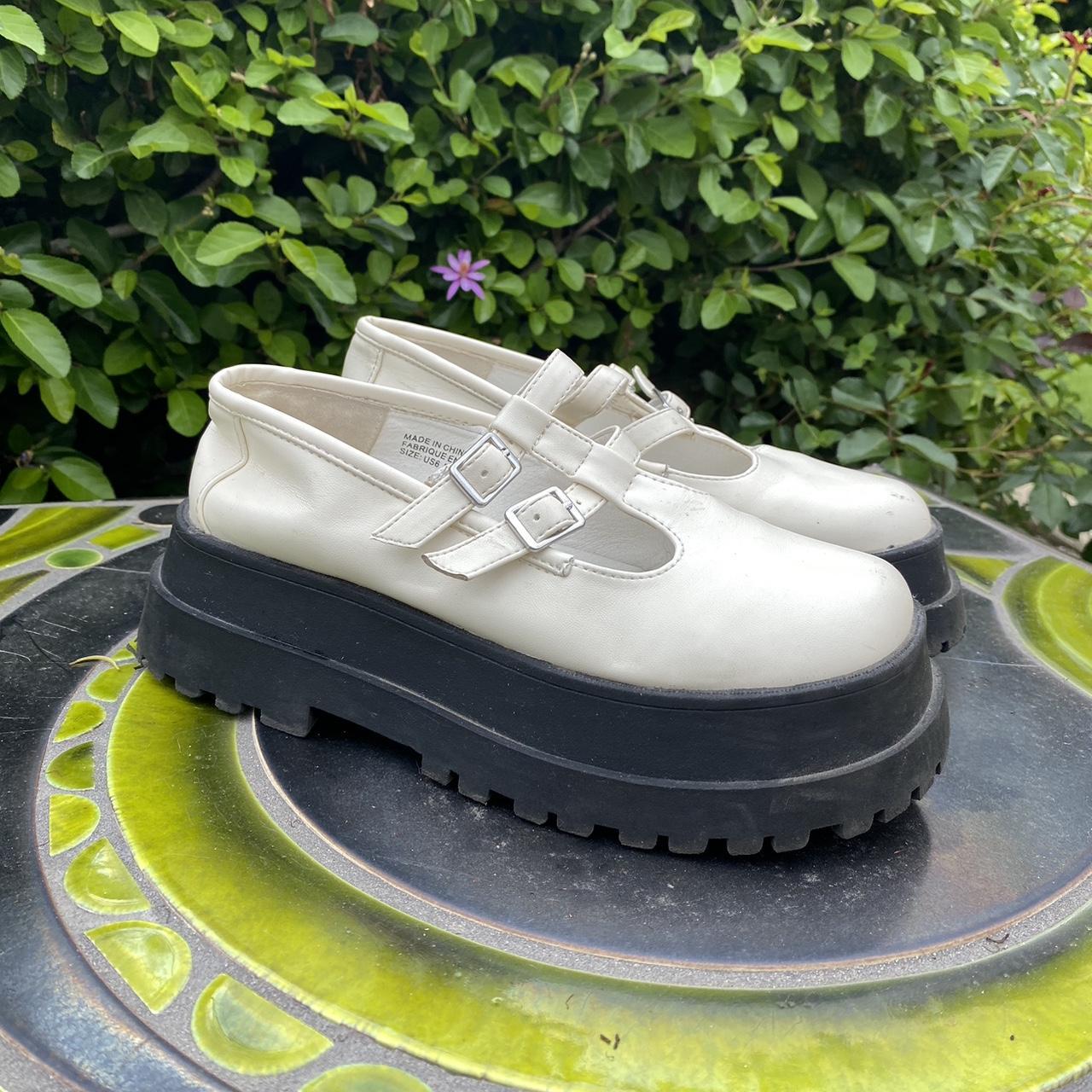 Urban Outfitters Women's Cream and White Loafers Depop