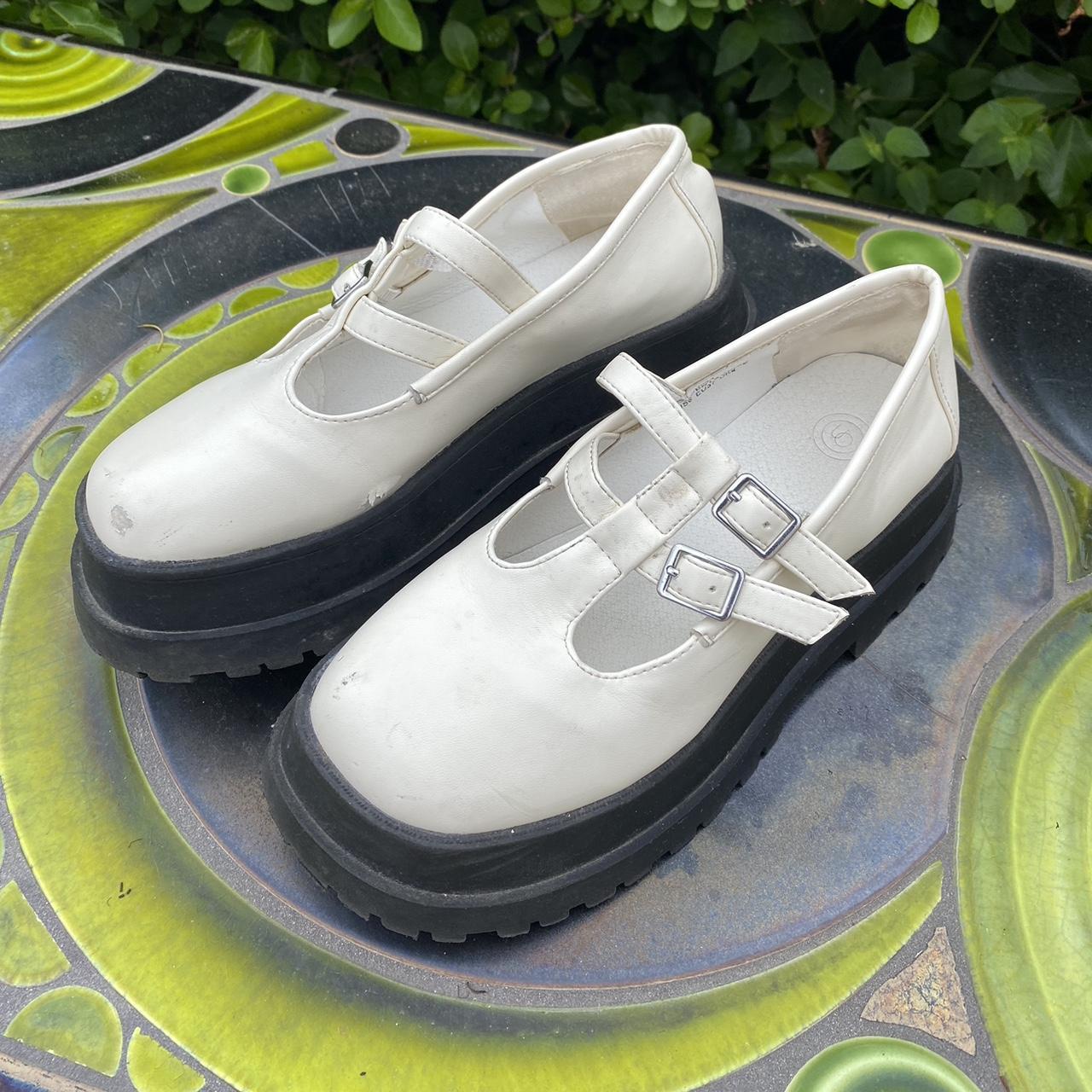 Urban Outfitters Women's Cream and White Loafers Depop