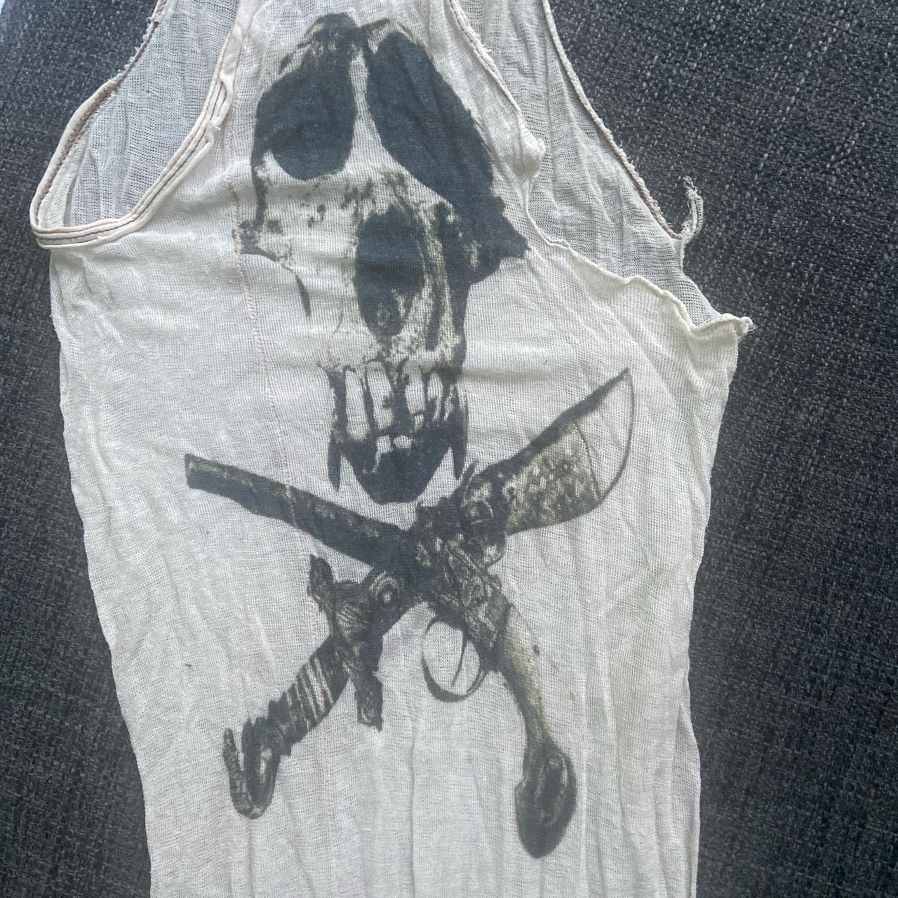 トップス ifsixwasnine LGB SLIP VEST+SKULL SNK 1 Punk LGB If Six Was Nine Number Nine Style Mesh Gothic Skull