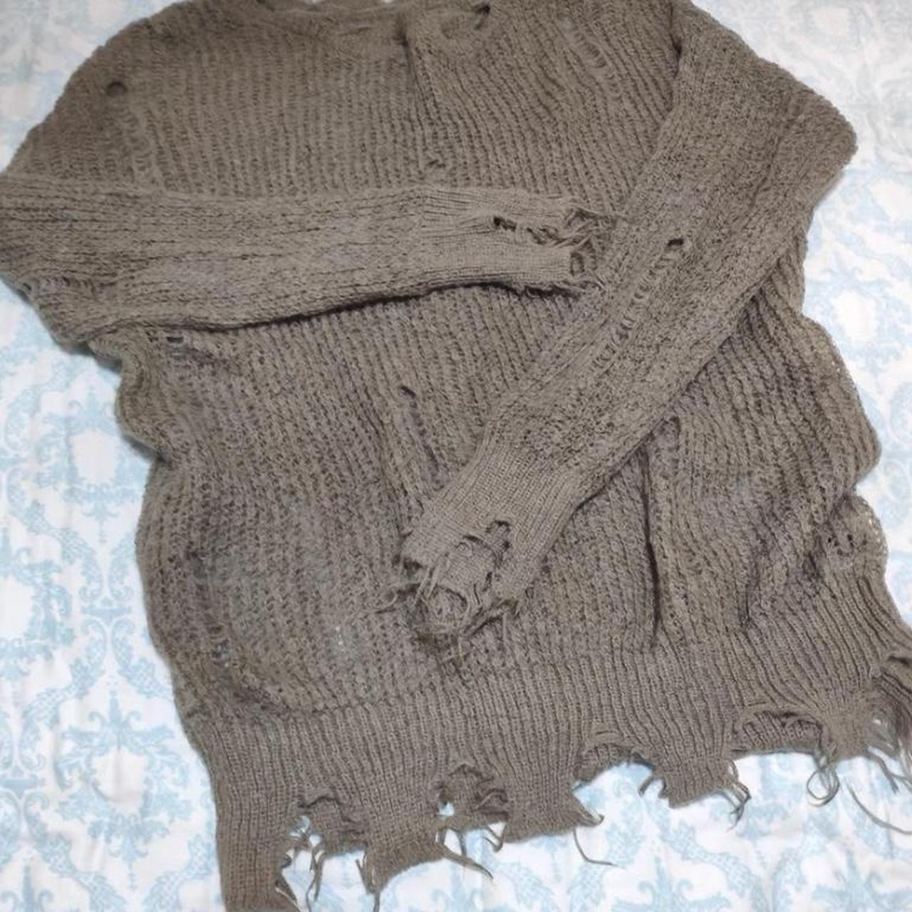 Distressed knit top Unisex Size free Comfortable Depop