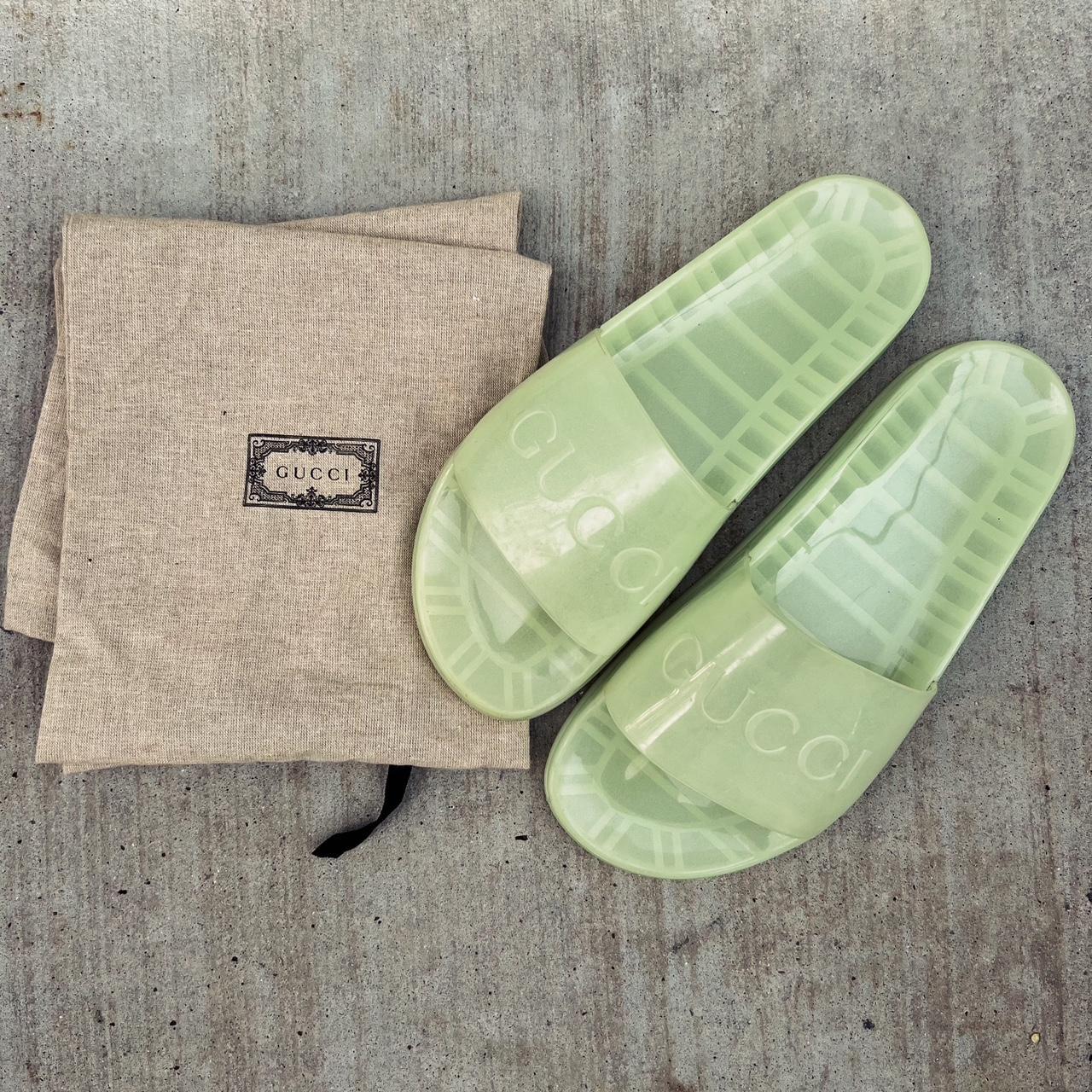 Lime green gucci on sale sandals