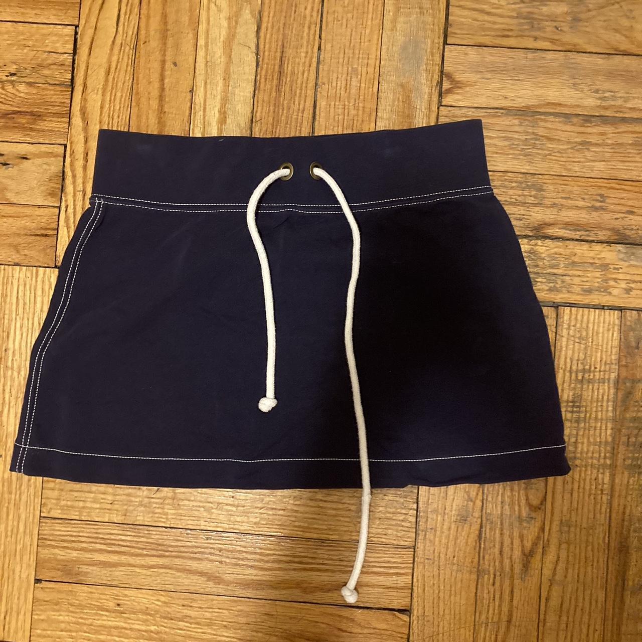 J.Crew Women's Navy and White Skirt