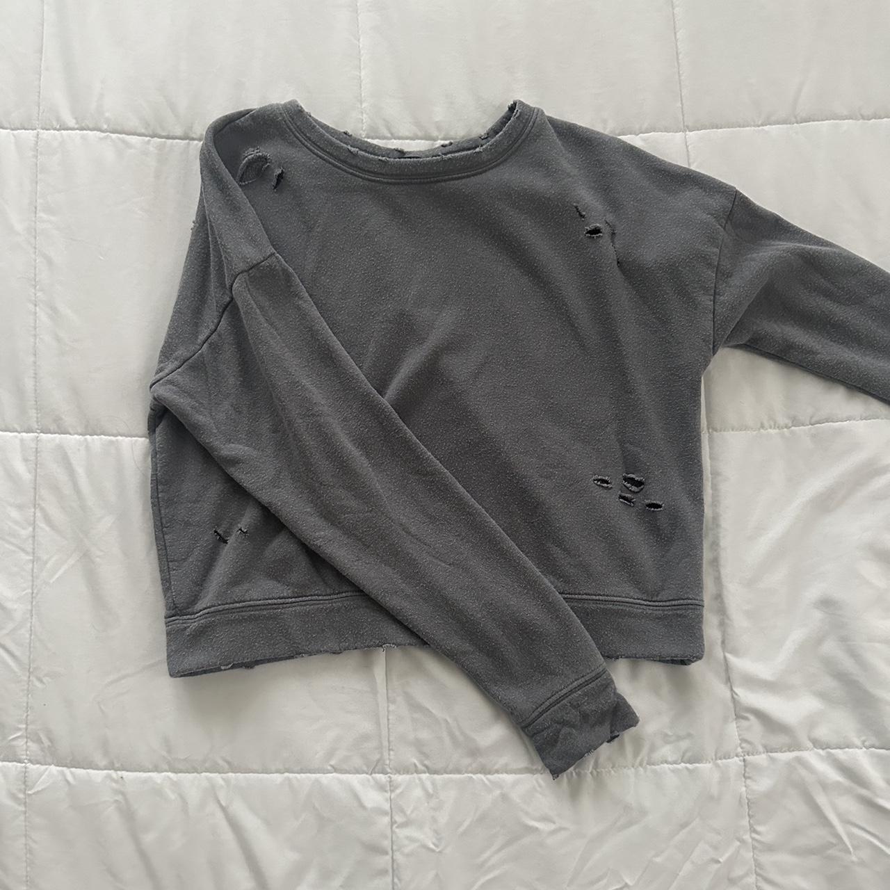 Gray Distressed Sweatshirt