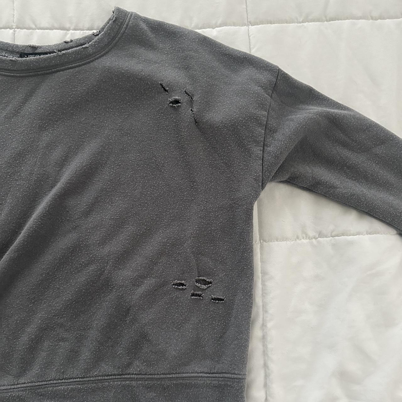 Gray Distressed Sweatshirt