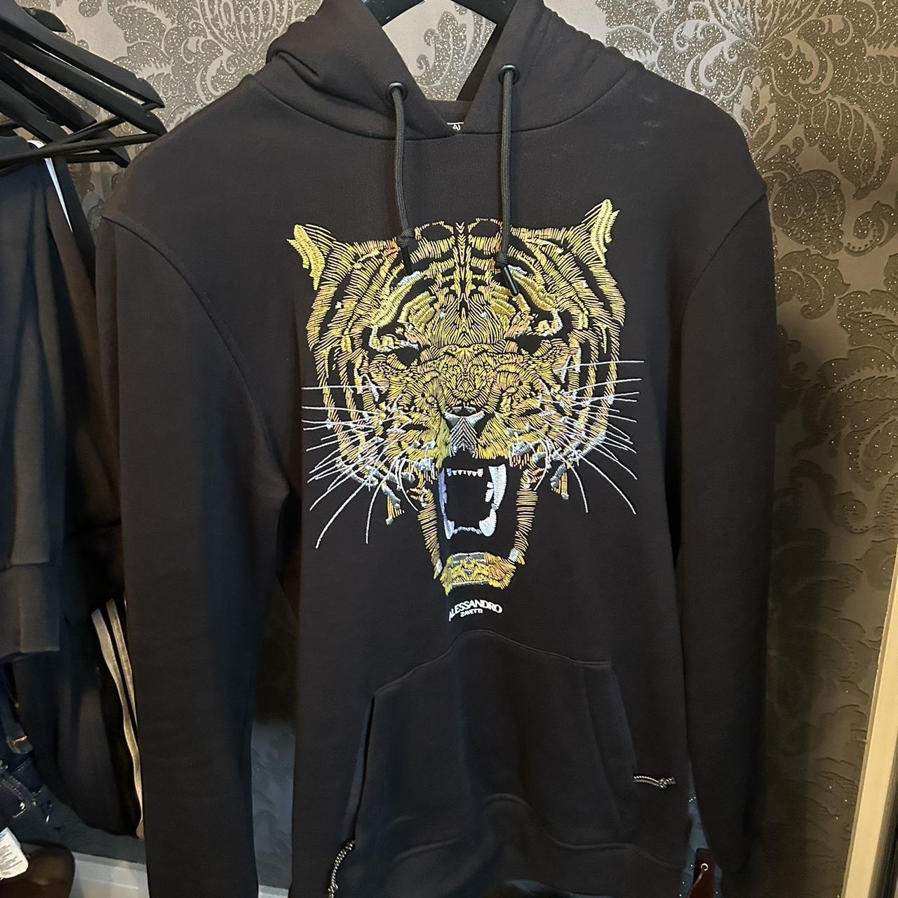 Alessandro zavetti tiger print hoodie menshoodie