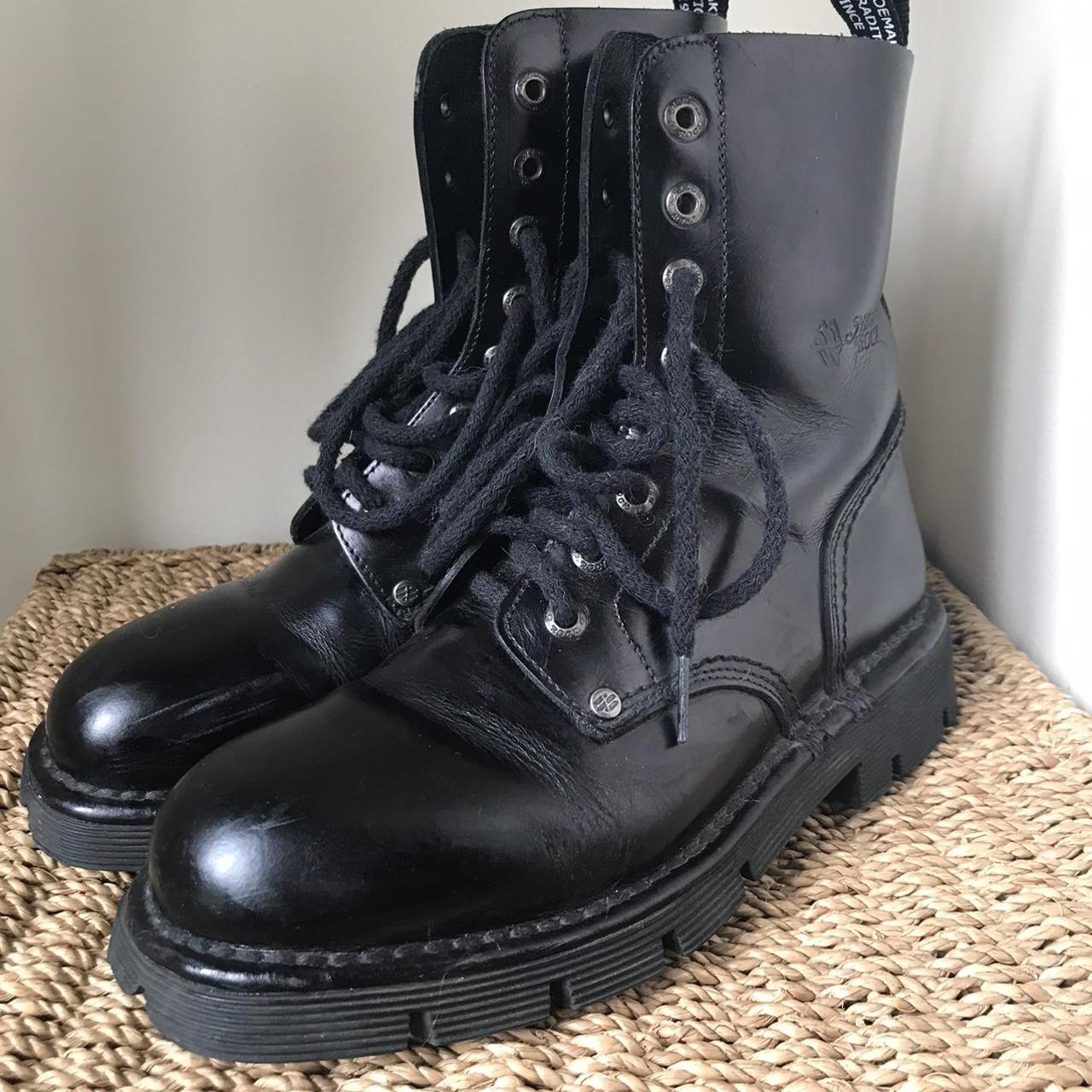 New Rock Women's Black Boots | Depop