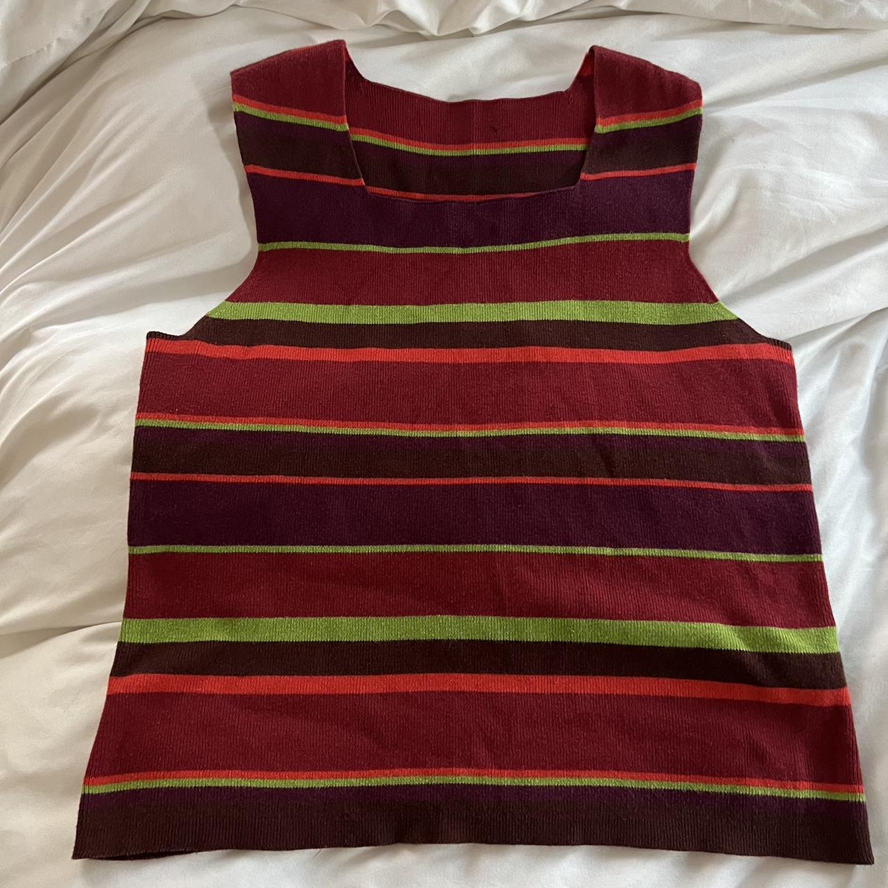 Paloma Wool Women's Burgundy and Green Vest