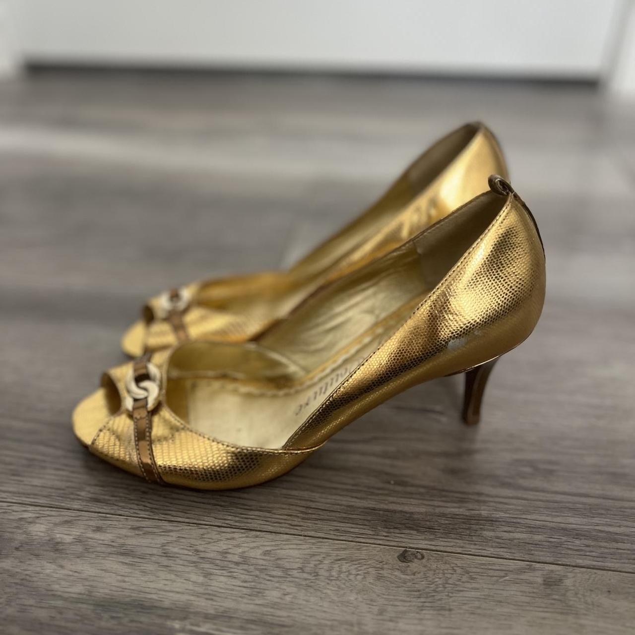 Juicy offers Couture Gold Peep Toe Shoes