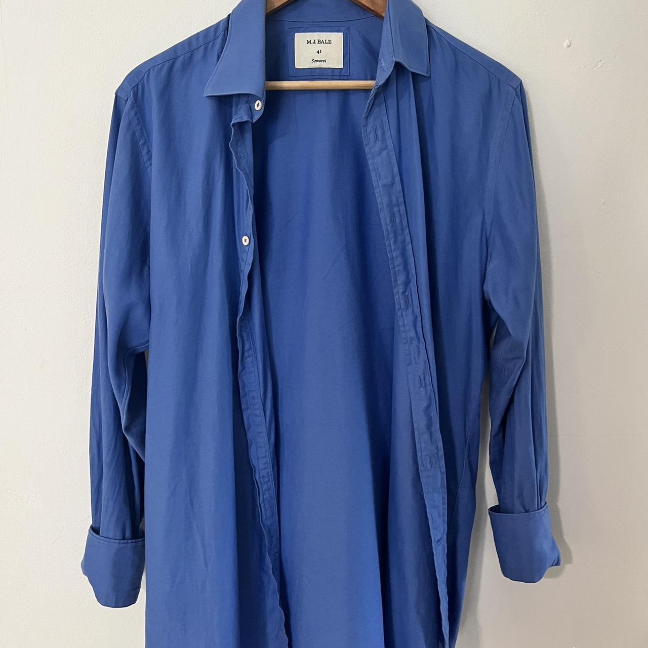 Blue collar overshirt 🦋soft material... - Depop