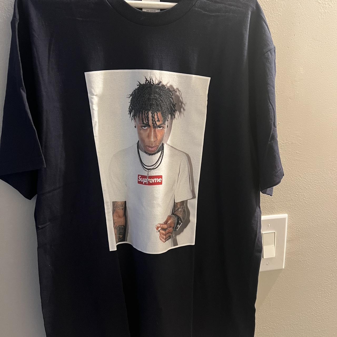 NAVY SUPREME NBA YOUNGBOY TEE NEVER WORN - Depop