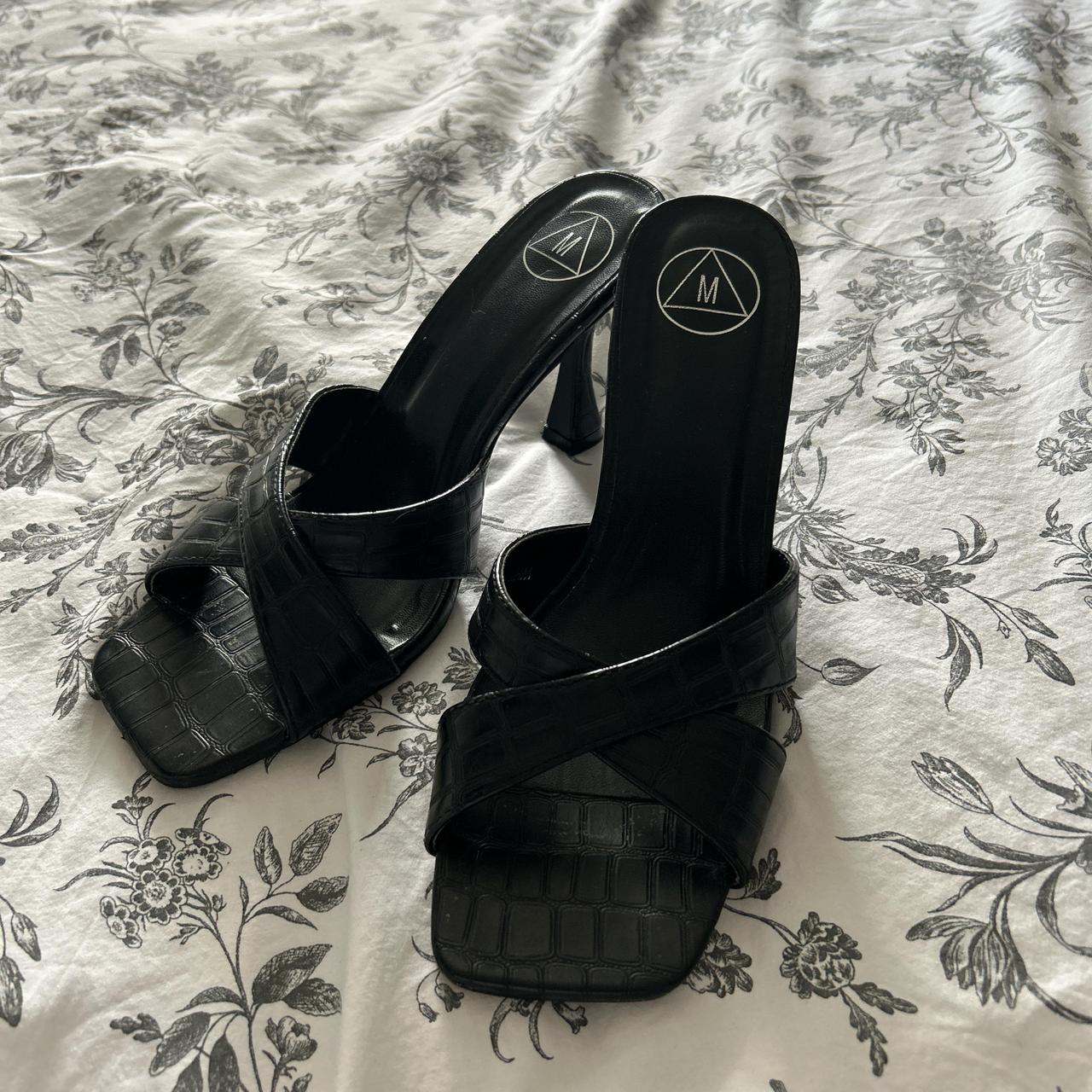 Missguided black mules best sale