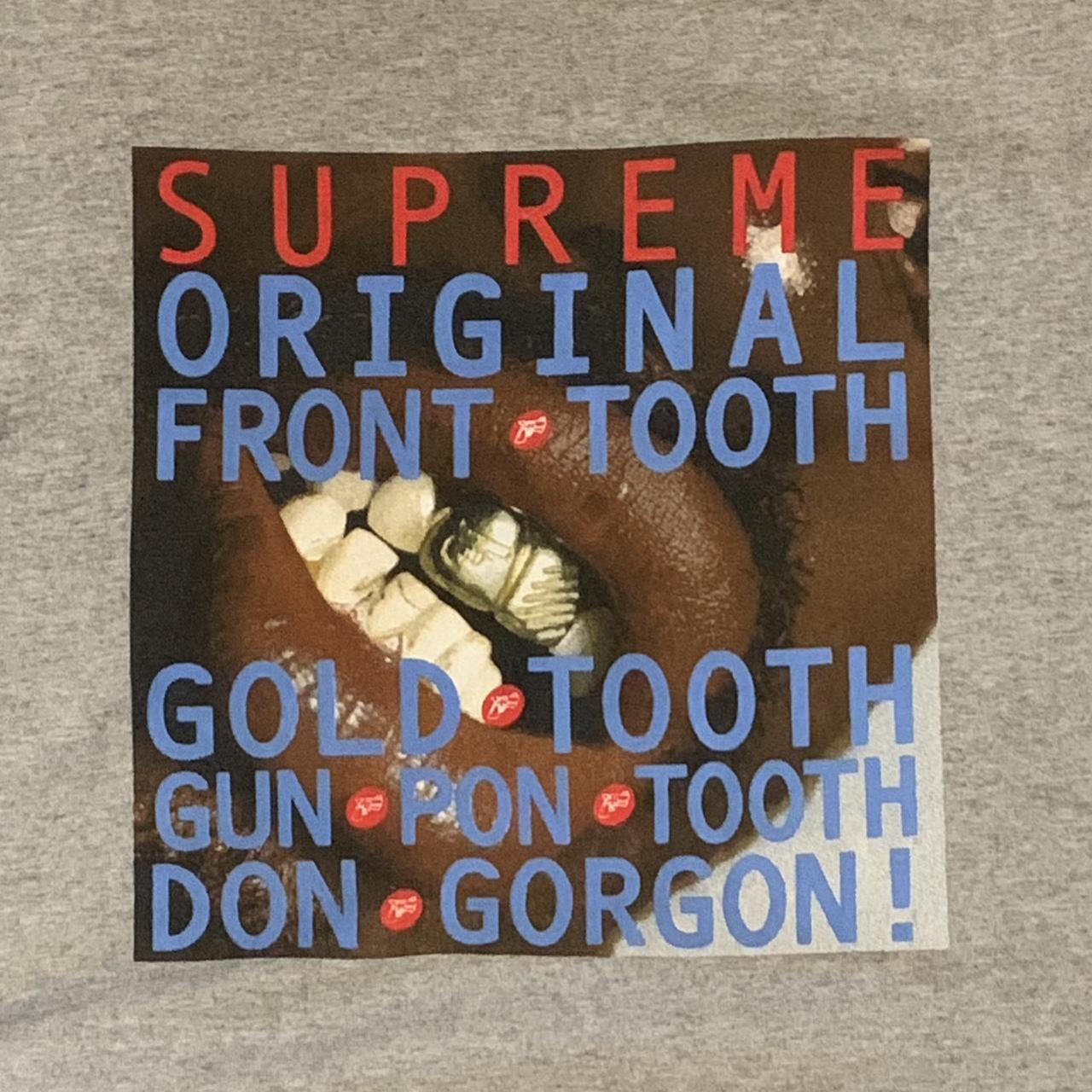 Supreme Gold Tooth shirt, size XL and 100%...