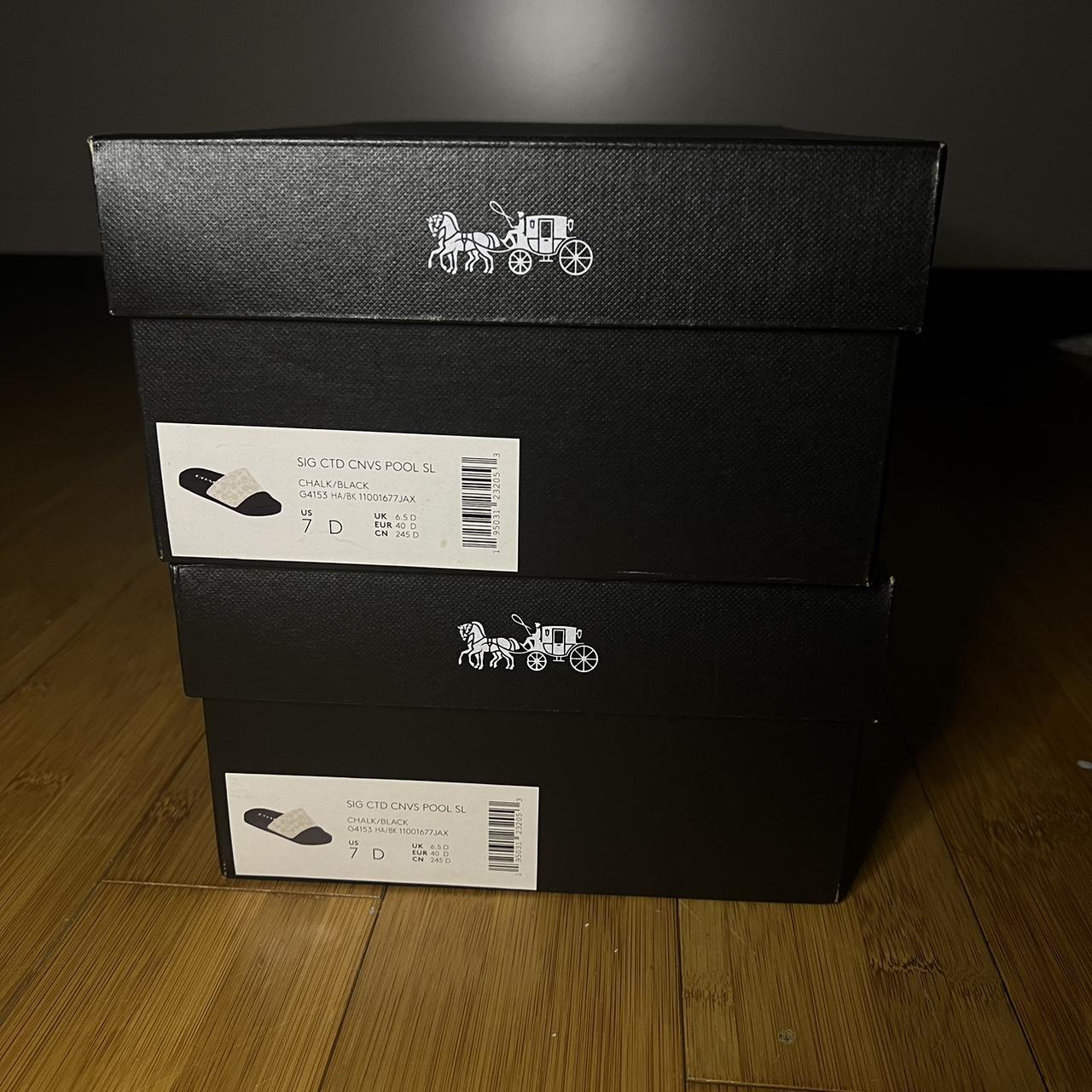 mens black coach slides