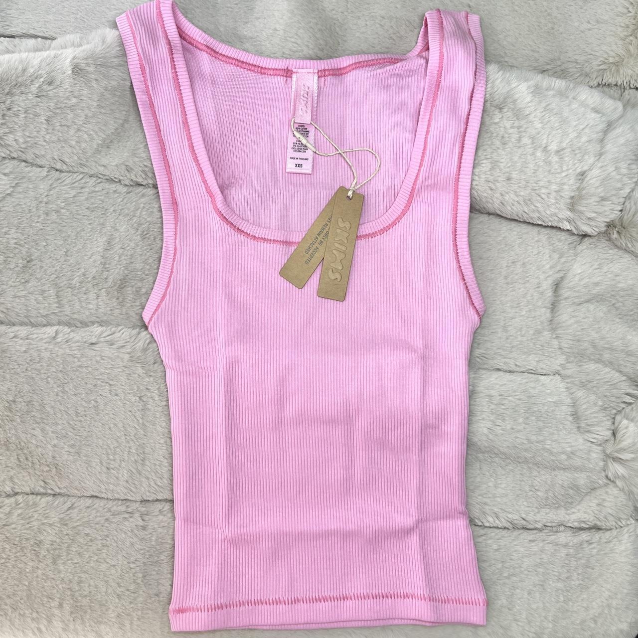 Skims Women's Pink Vests-tanks-camis | Depop