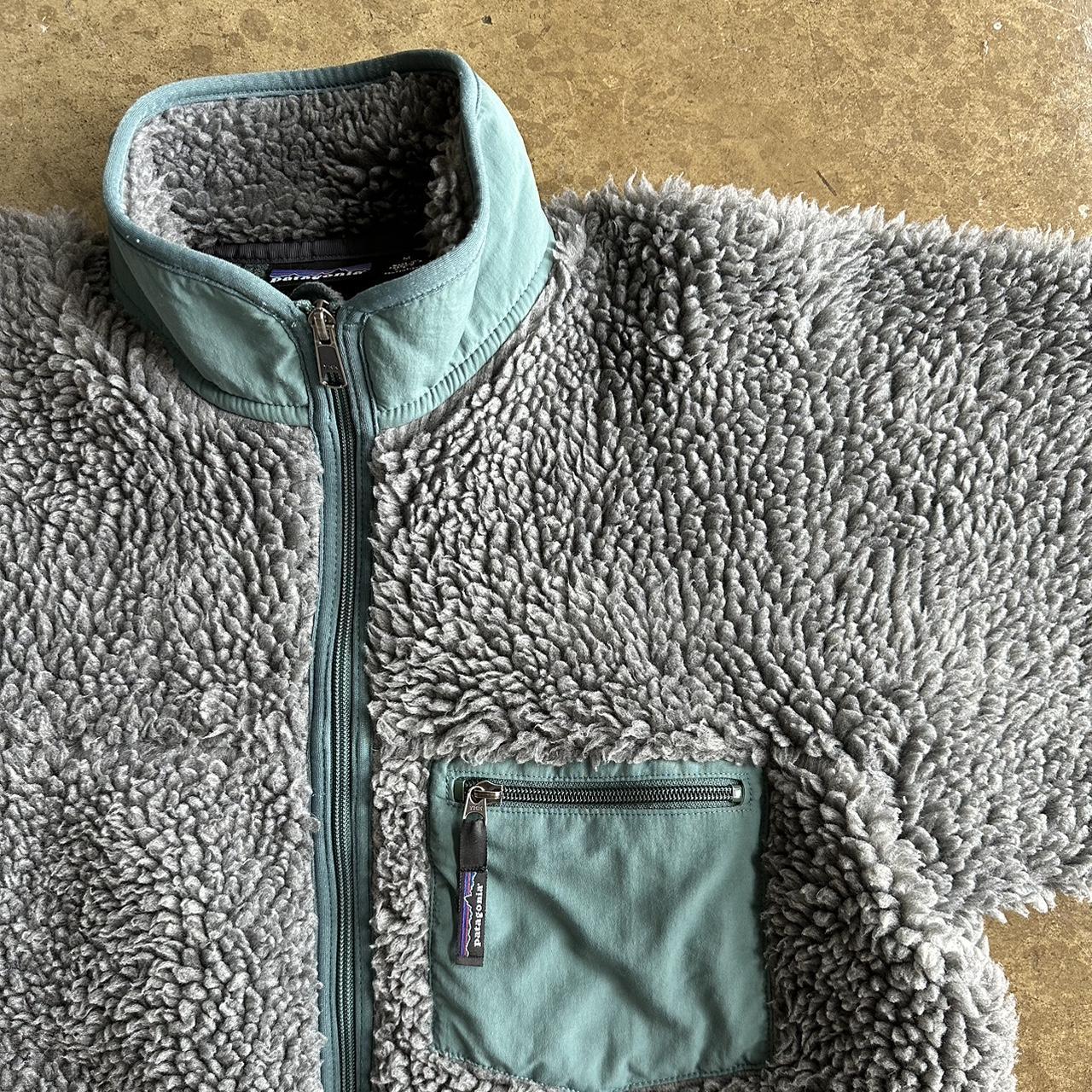2001 Patagonia Charcoal Grey Aspen Green Deep Pile | Depop