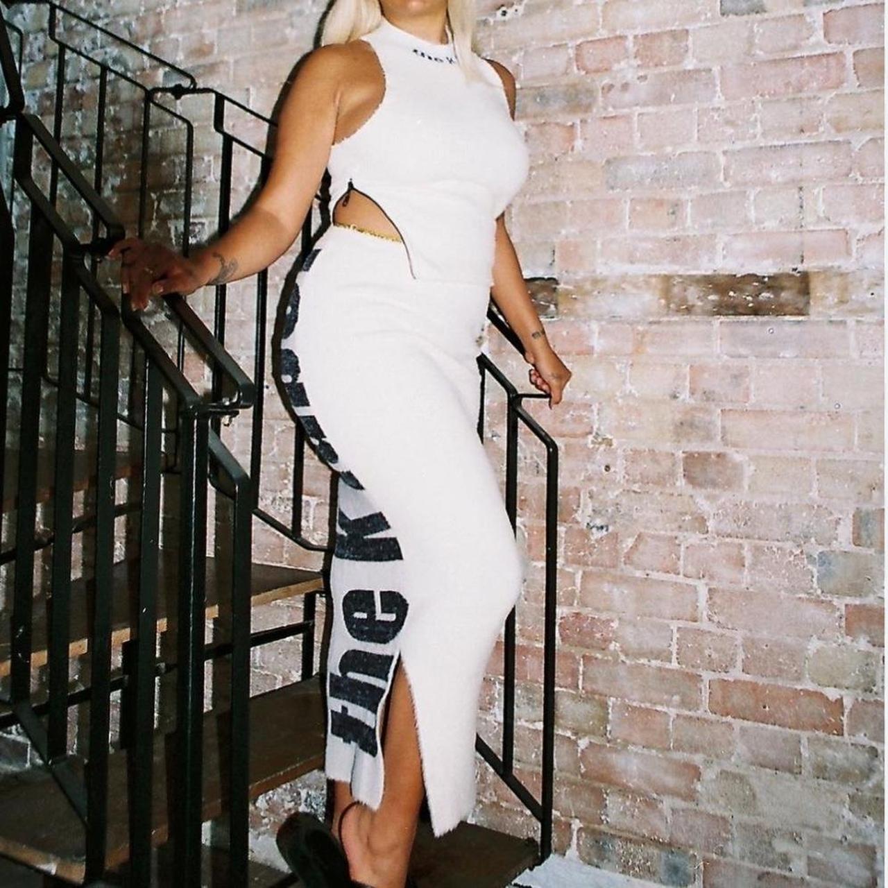 The K Label Set PHUZZ Mohair Graphic Rib Maxi Skirt... Depop