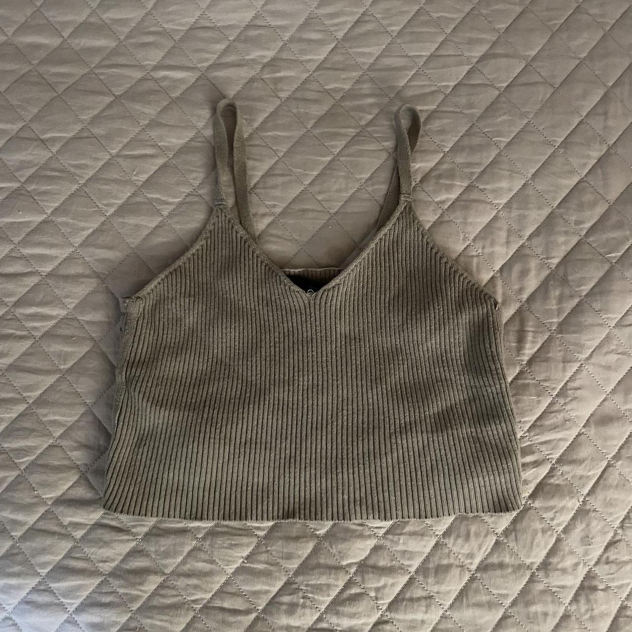 FOREVER 21 cargo green crop top Size... - Depop