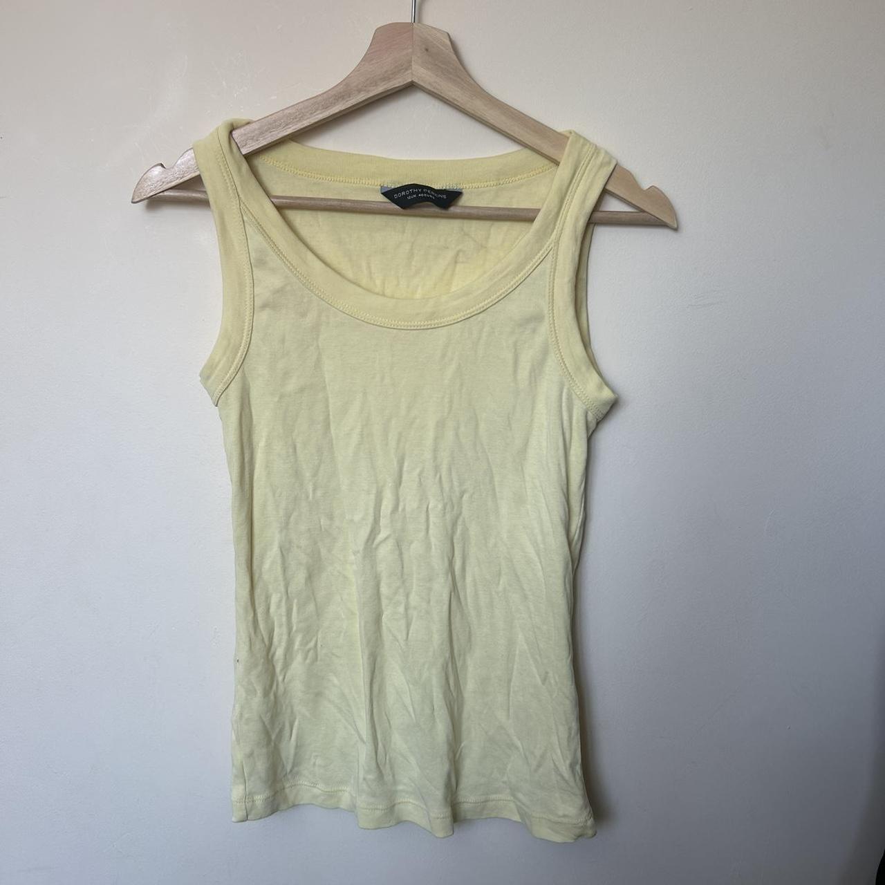 Dorothy Perkins yellow vest top Never worn Size 12 Depop