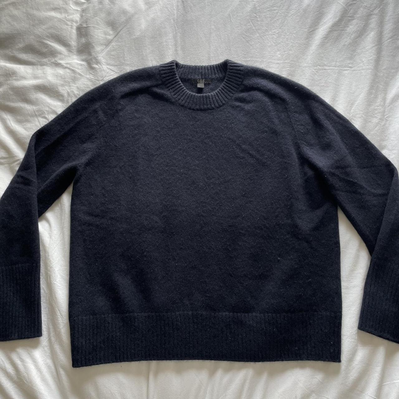 COS classic navy 100% CASHMERE sweater | boxy fit,... - Depop