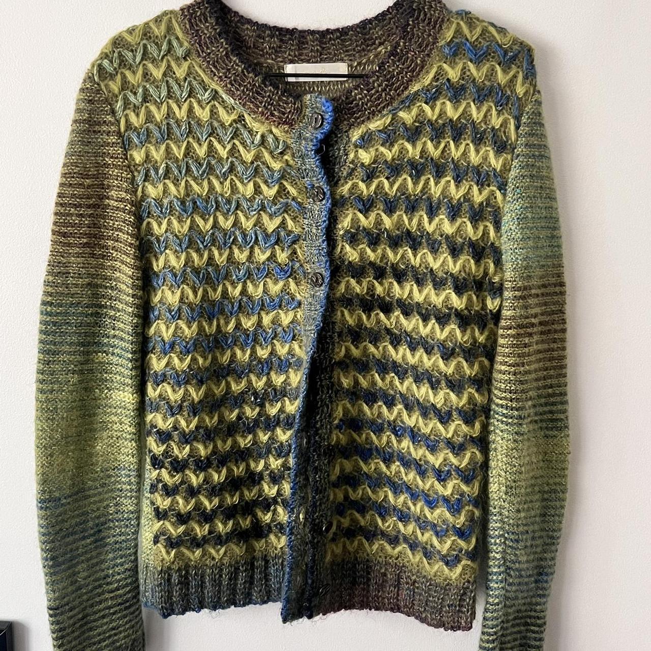 Green Knit Cardigan Features; - Brand is NIB -... - Depop