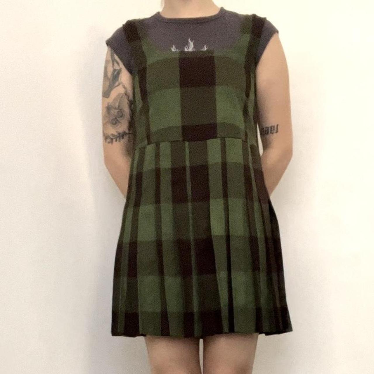 Tartan Pinafore Brand Collusion Size UK8 (aus... Depop