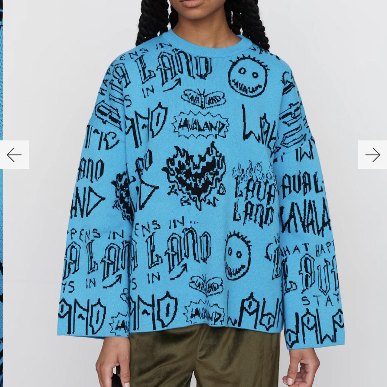 Lazy Oaf Women's Sweater - Blue - S – LAZY OAF Wh… - image 1