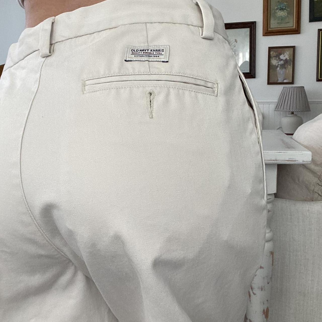 Old Navy Women's Khaki and Cream Trousers Depop