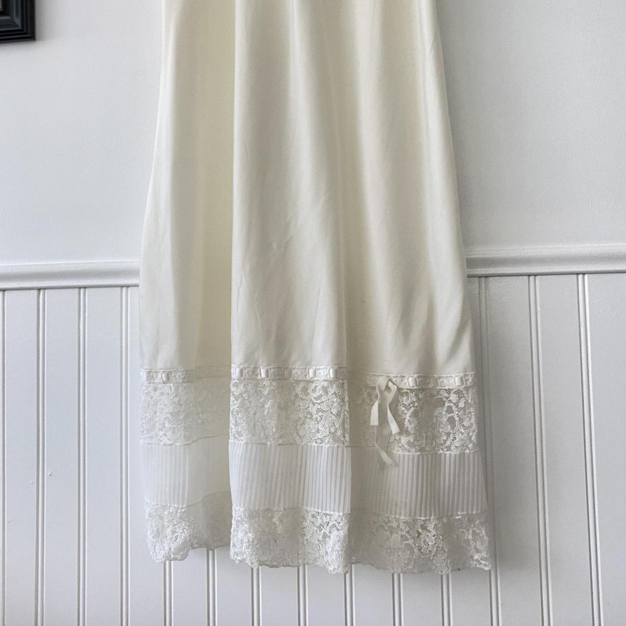 Women's Cream and White Dress | Depop