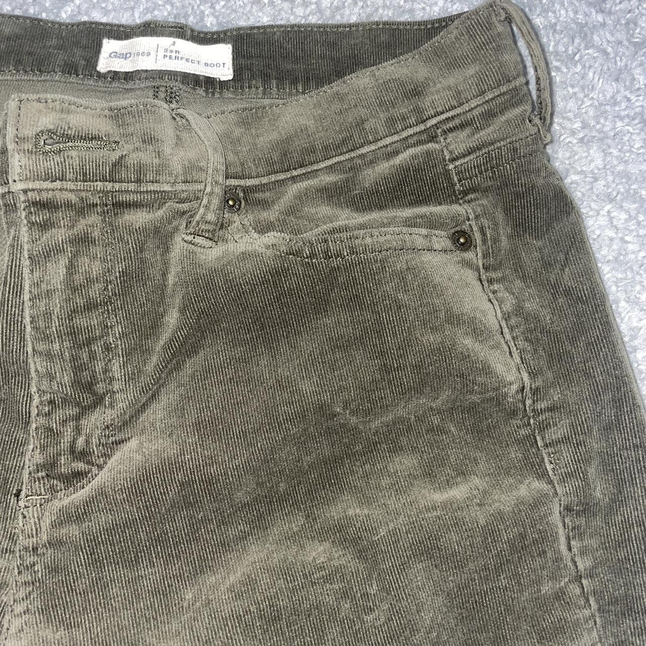 GAP olive corduroy pants Size 29 but fit very tight... - Depop