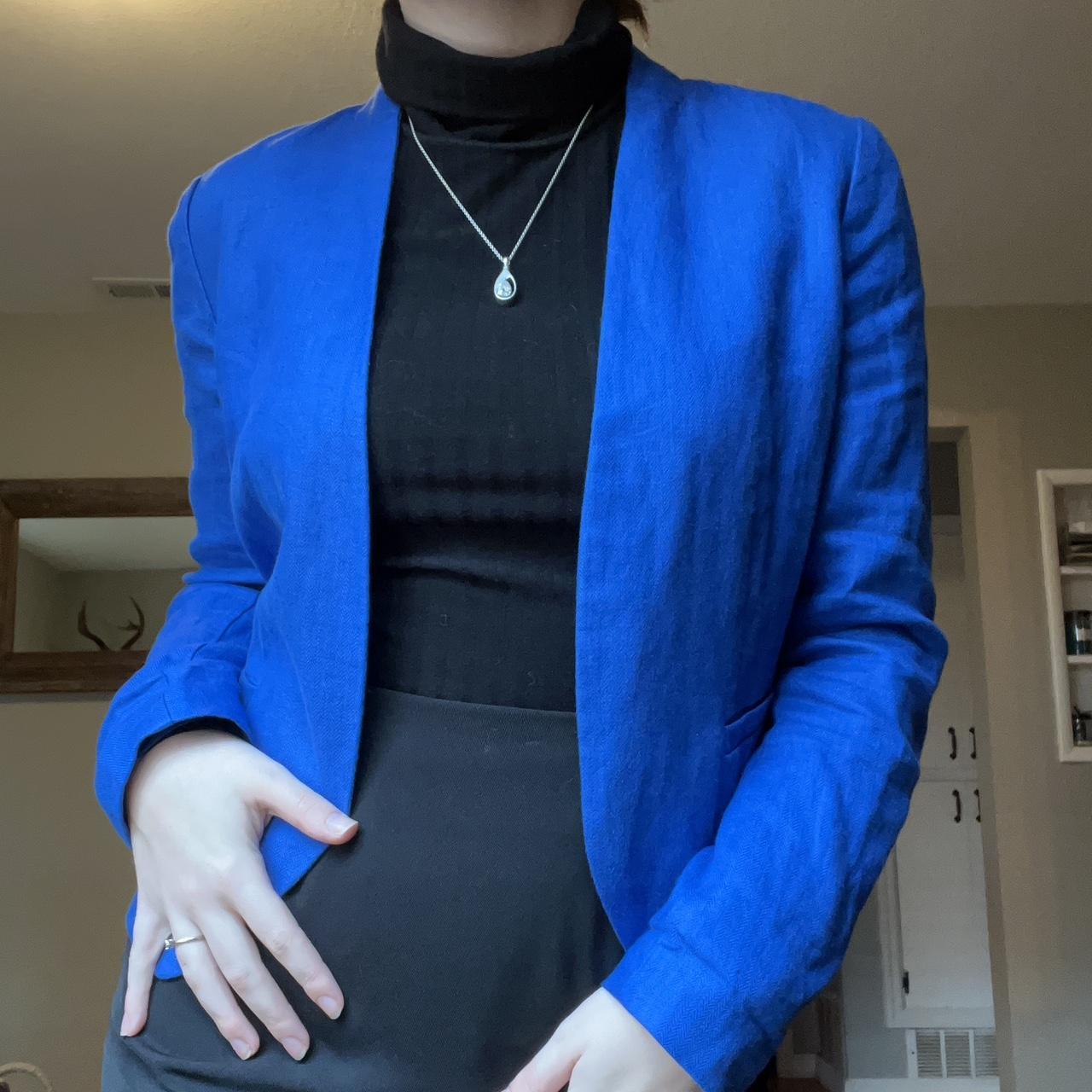 BLUE ANN TAYLOR BLAZER 🦋 ▪️FREE SHIPPING ON... - Depop