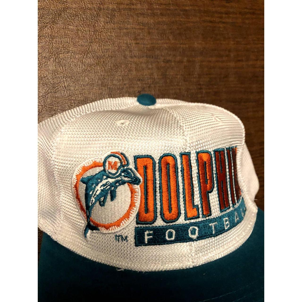 Vintage 90s RARE Miami Dolphins Starter Snapback Hat - Depop