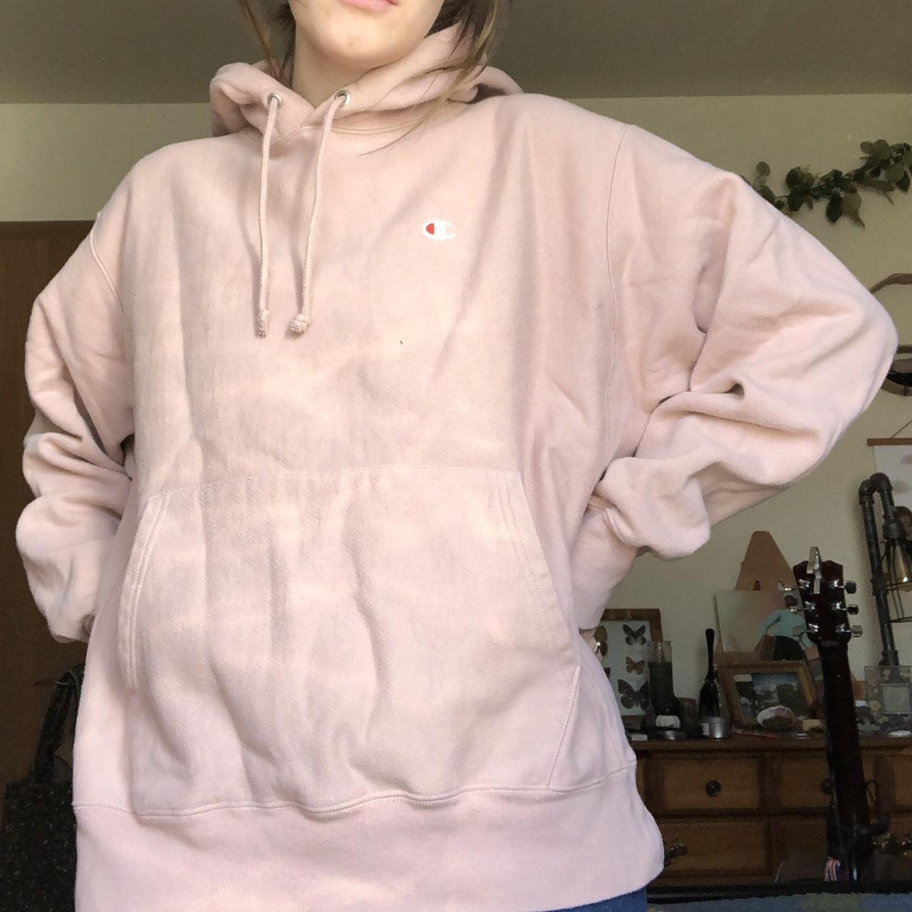 Light pink best sale champion hoodie mens