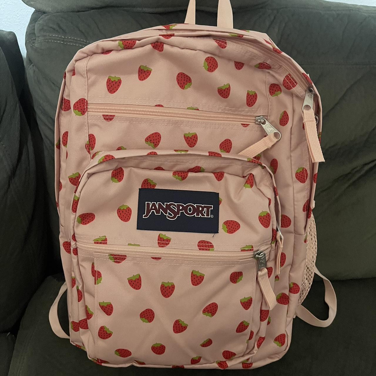 Strawberry Jansport Backpack Really great... - Depop