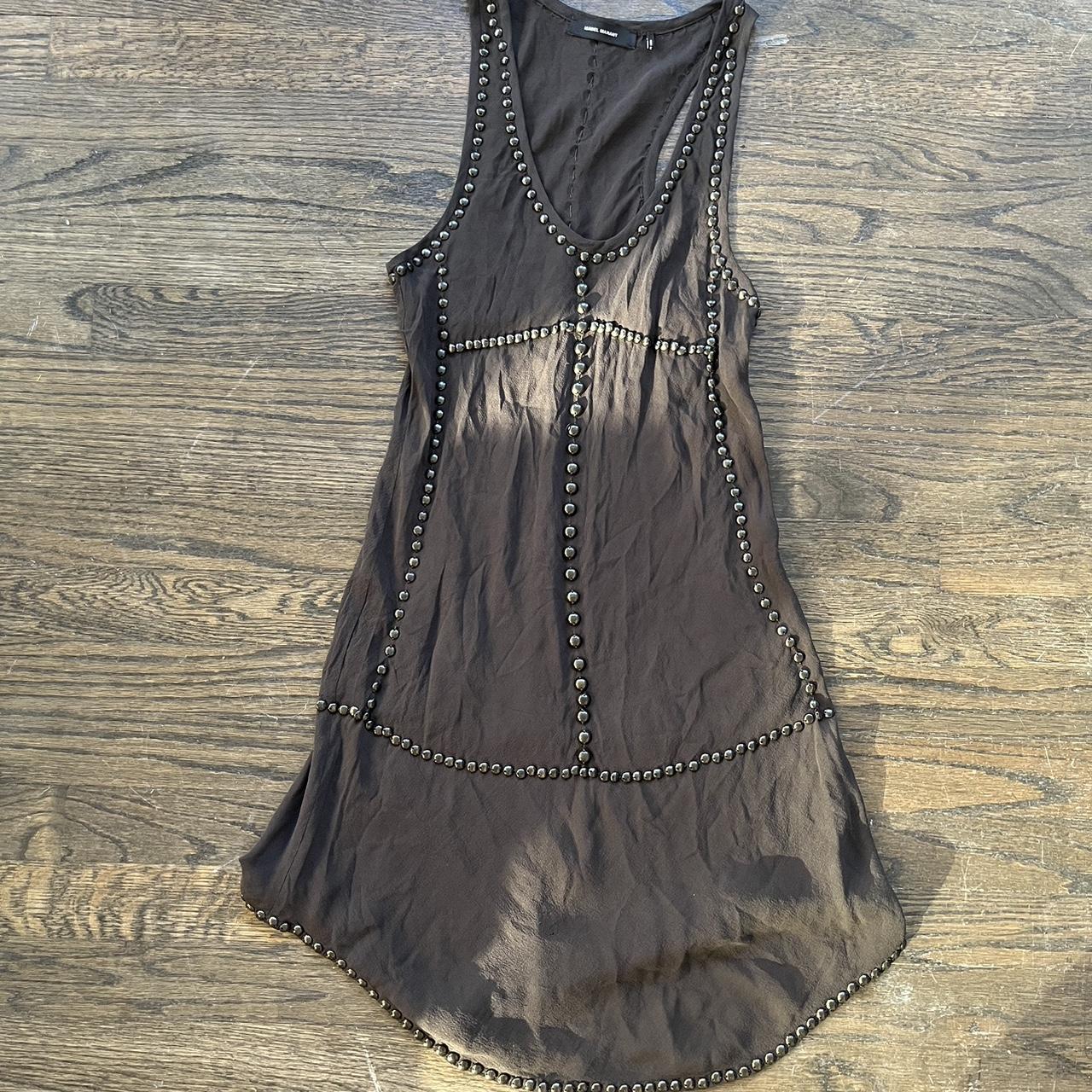 Isabel Silk Studded Tunic/Mini Dress Size... - Depop