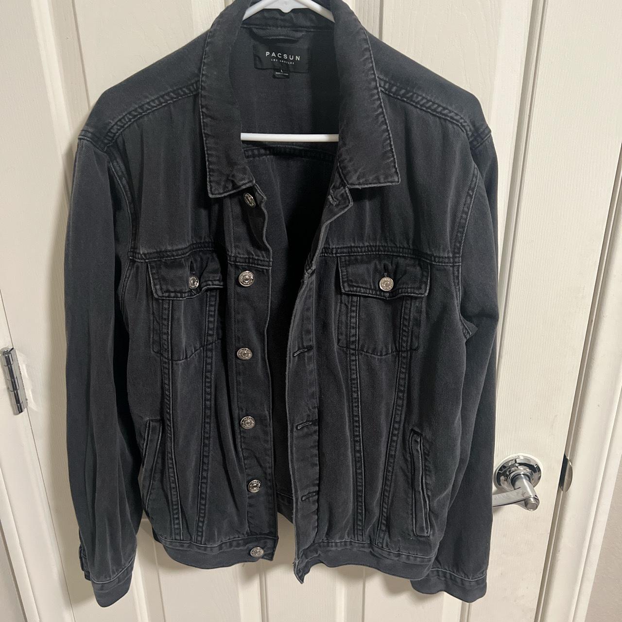 Louis Vuitton Custom Black Denim Jacket 🦇🔱 •Size S - Depop