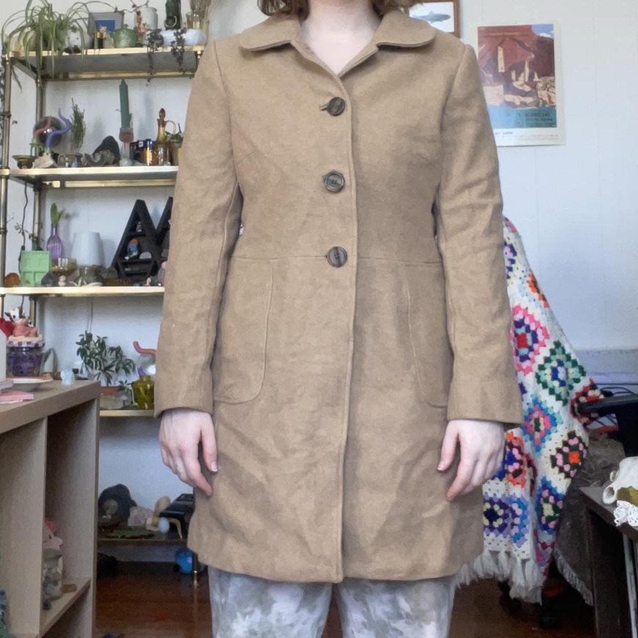 Women's Tan and Brown Coat (3)