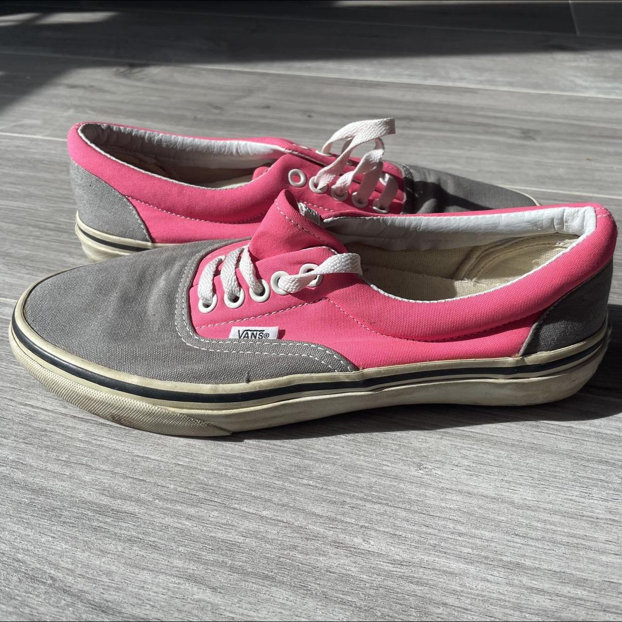 Grey and cheap pink vans