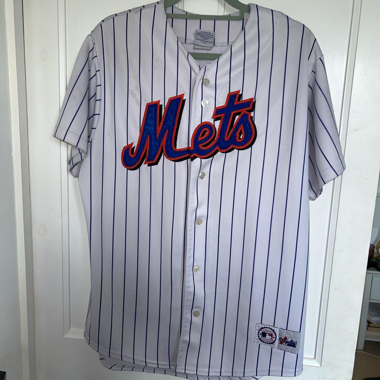 MLB New York Mets Majestic Blue Blank Baseball - Depop